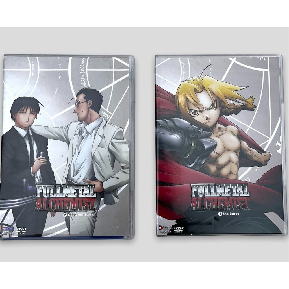FULLMETAL ALCHEMIST DVDs Volume 1 & 6 -  The Curse & Captured Souls + Art Work